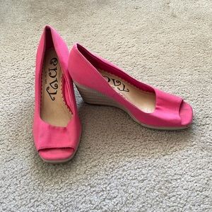 Cute pink wedges